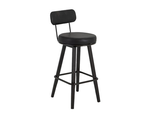 IFD  - Eclipse  - Wooden Frame & Metal Base, Barstool 30"  - Black  - IUP806-BST30-216 view 1