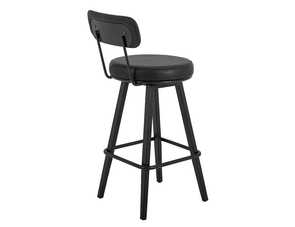 IFD  - Eclipse  - Wooden Frame & Metal Base, Barstool 30"  - Black  - IUP806-BST30-216 view 2