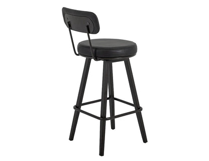 IFD  - Eclipse  - Wooden Frame & Metal Base, Barstool 30"  - Black  - IUP806-BST30-216 view 2