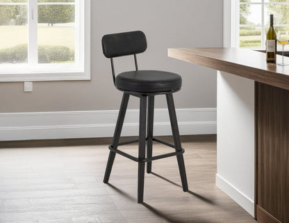 IFD  - Eclipse  - Wooden Frame & Metal Base, Barstool 30"  - Black  - IUP806-BST30-216 view 4