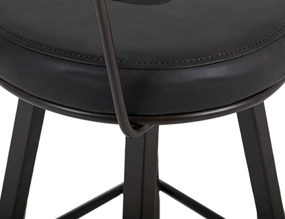 IFD  - Eclipse  - Wooden Frame & Metal Base, Barstool 30"  - Black  - IUP806-BST30-216 view 5