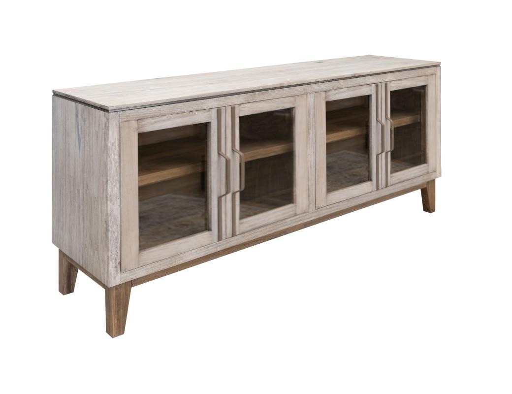 IFD - Forest - 4 Glass Door Metal Handle Console veiw 1