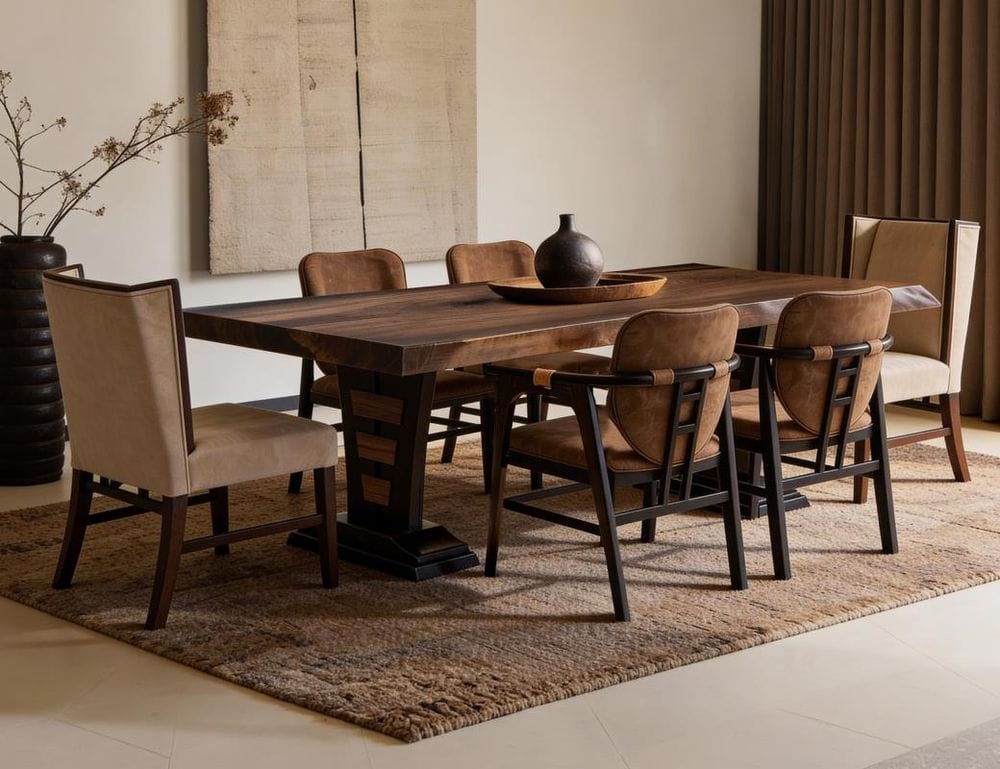 IFD - Forge - Live Edge Rectangular Dining Table in Brown - IFD5821DINTBL view 3