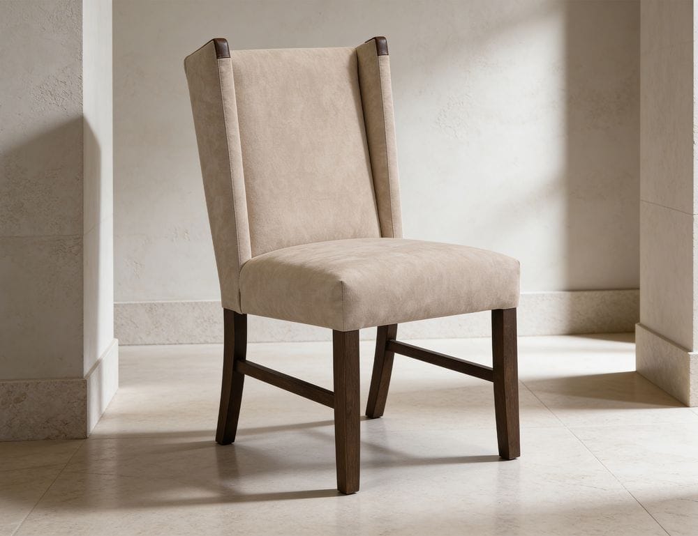 IFD - Forge - Poly Suede Upholstered Chair in Ivory (Set of 2) - IFD5821CHU view 5