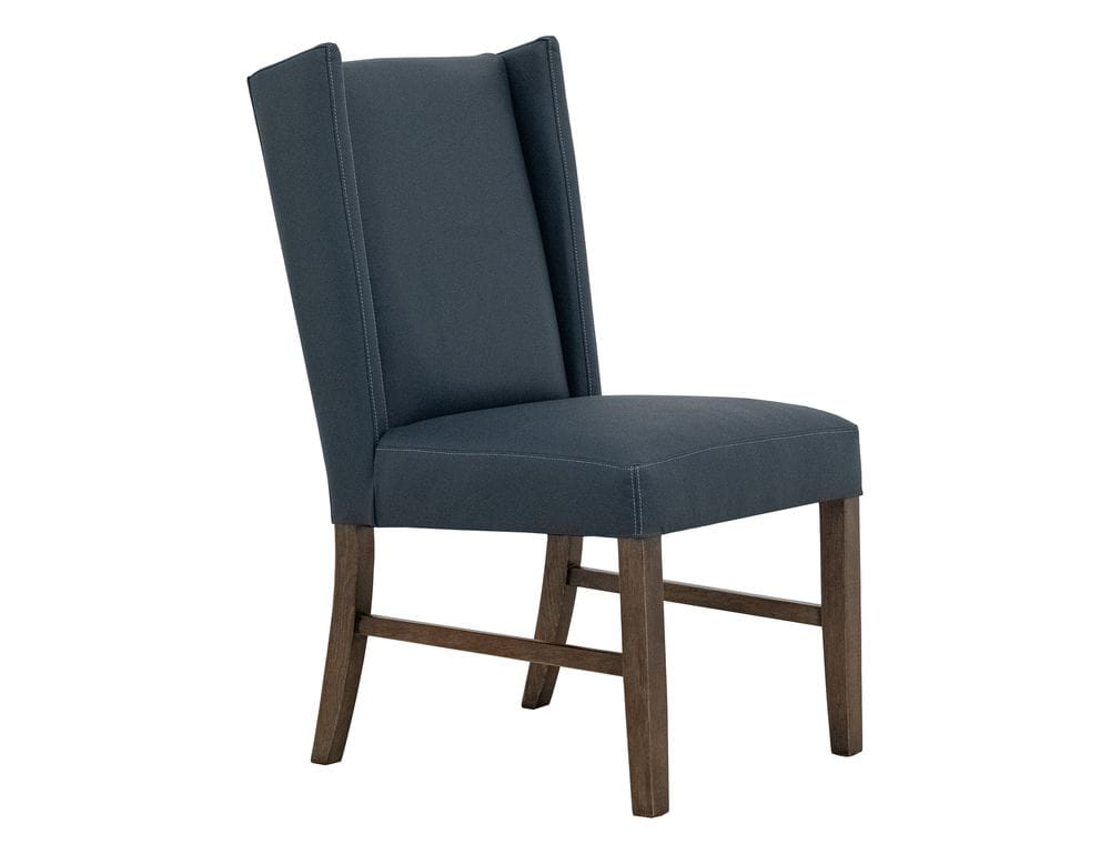 IFD - Forge - Upholstered Chair (100% Leather) in Blue (Set of 2) - IFD5823CHUBL view 1
