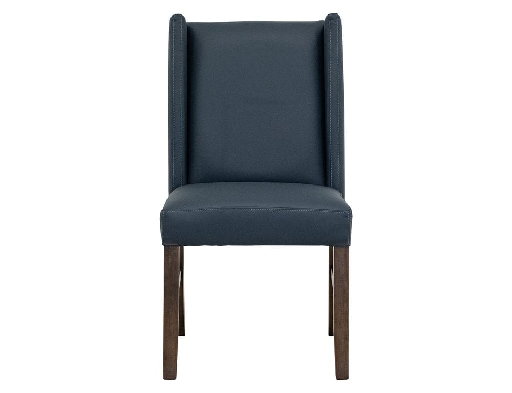 IFD - Forge - Upholstered Chair (100% Leather) in Blue (Set of 2) - IFD5823CHUBL view 2