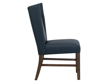 IFD - Forge - Upholstered Chair (100% Leather) in Blue (Set of 2) - IFD5823CHUBL view 3