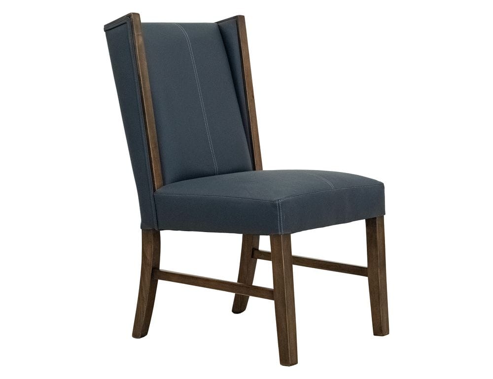 IFD - Forge - Upholstered Chair (100% Leather) in Blue (Set of 2) - IFD5824CHUBL view 1