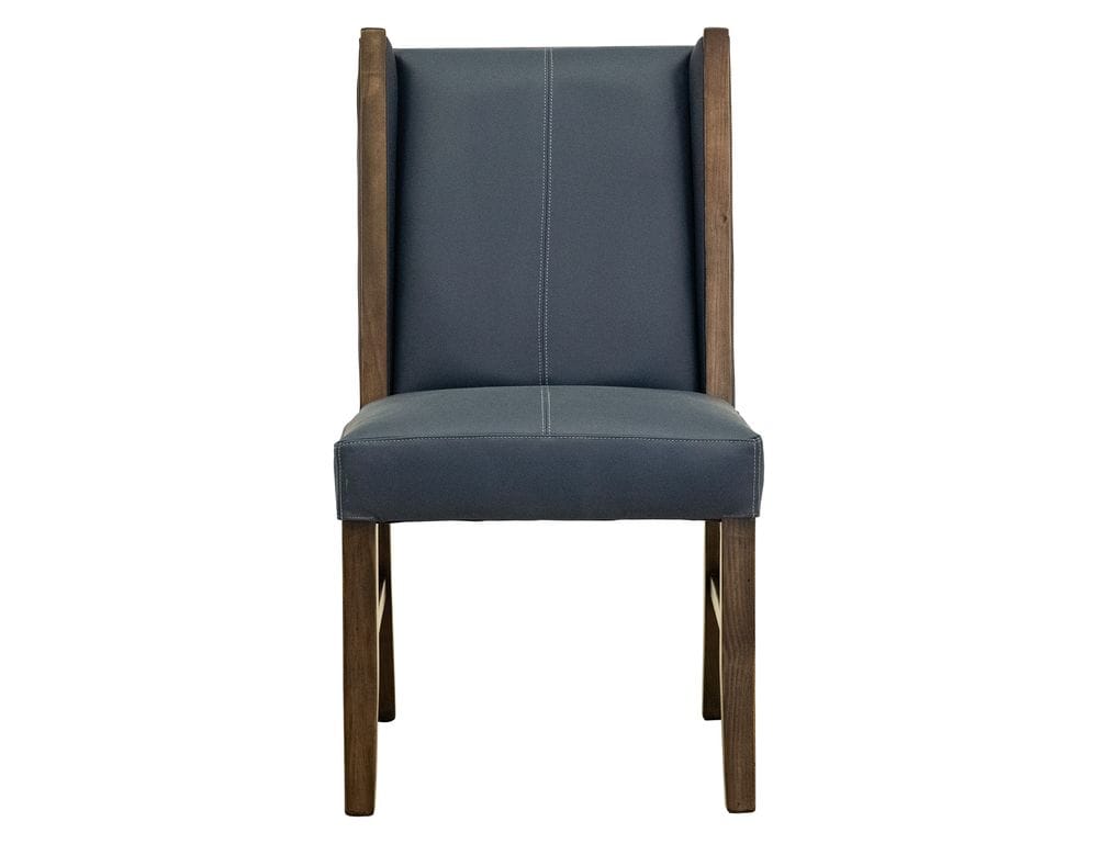 IFD - Forge - Upholstered Chair (100% Leather) in Blue (Set of 2) - IFD5824CHUBL view 2