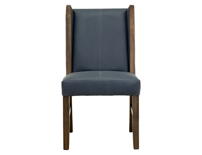 IFD - Forge - Upholstered Chair (100% Leather) in Blue (Set of 2) - IFD5824CHUBL view 2