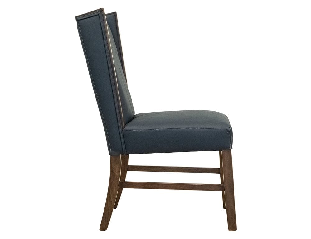 IFD - Forge - Upholstered Chair (100% Leather) in Blue (Set of 2) - IFD5824CHUBL view 3