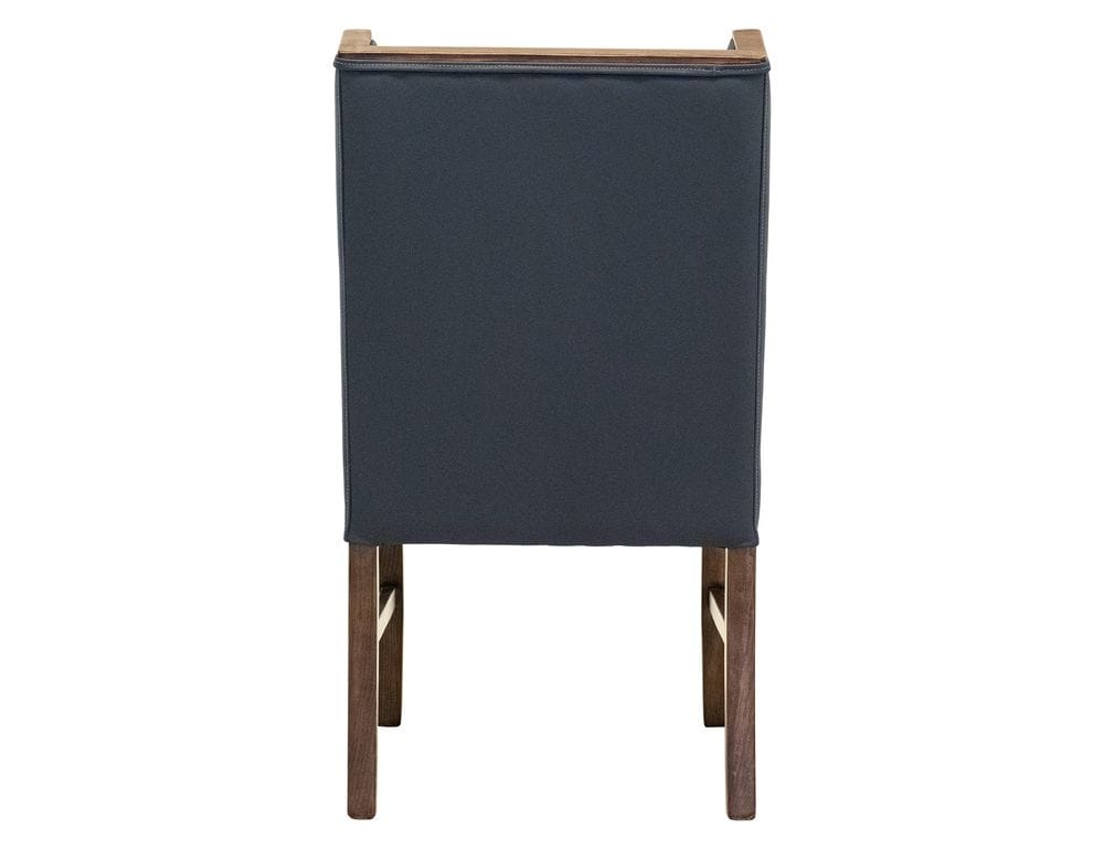 IFD - Forge - Upholstered Chair (100% Leather) in Blue (Set of 2) - IFD5824CHUBL view 4