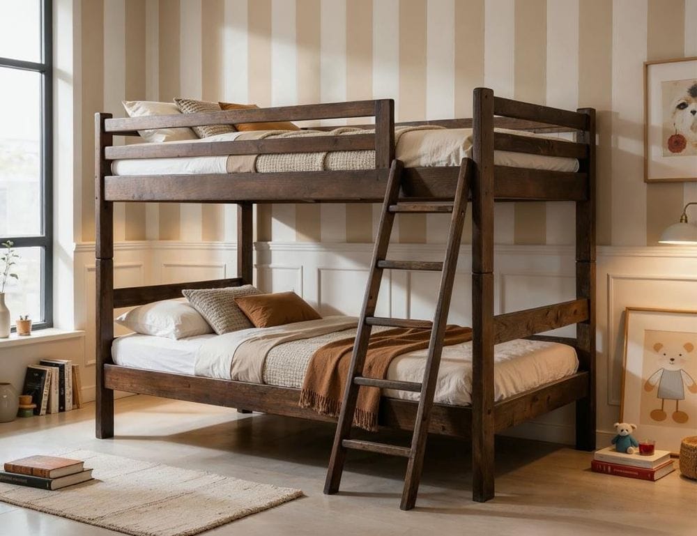 IFD - Forte - Twin Over Twin Bunk Bed in Brown - IFD3732BNKBEDTWTW view 4