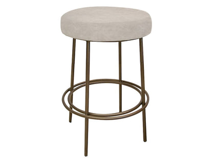IFD  - Frida  - Wooden Frame & Metal Base, 24" Stool  - Gray/Gold  - IUP802-STL24-210 view 1