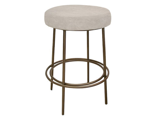 IFD  - Frida  - Wooden Frame & Metal Base, 24" Stool  - Gray/Gold  - IUP802-STL24-210 view 1