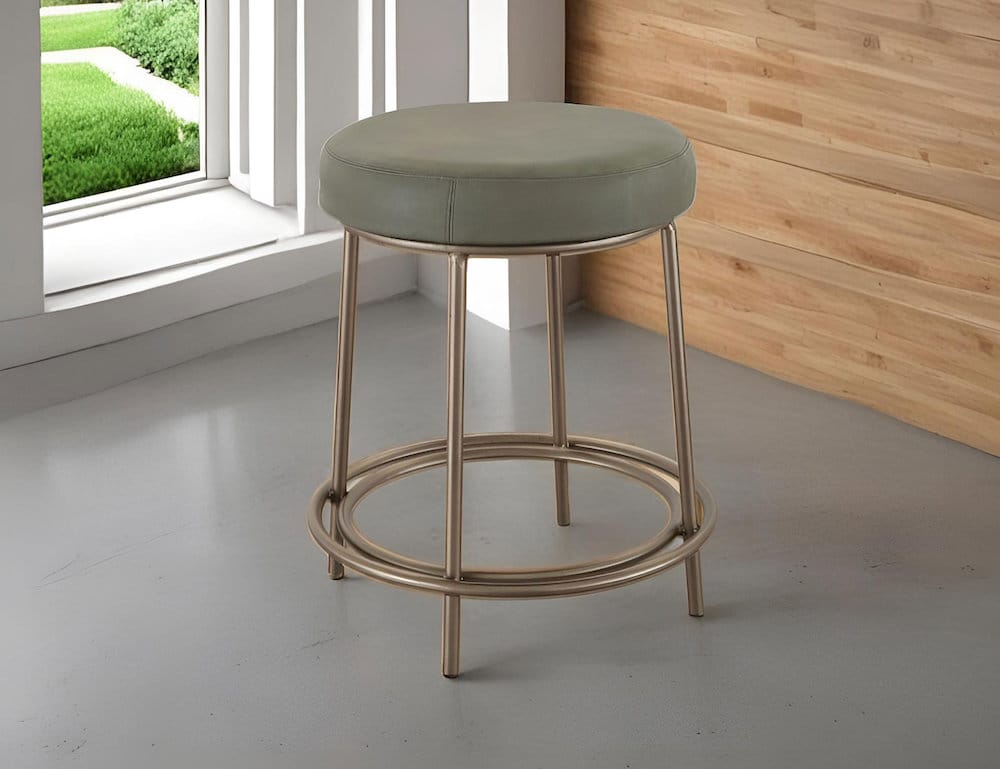 IFD  - Frida  - Wooden Frame & Metal Base, 24" Stool  - Green  - IUP802-STL24-232 view 3
