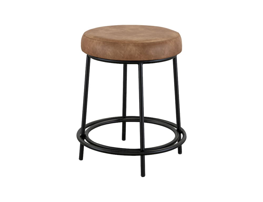IFD  - Frida  - Wooden Frame & Metal Base, 24" Stool  - Orange  - IUP802-STL24-202 view 2