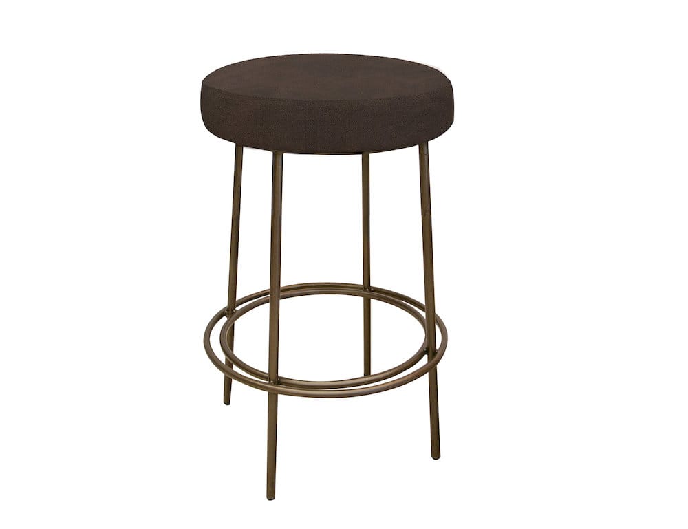 IFD  - Frida  - Wooden Frame & Metal Base, 30" Stool  - Brown/Gray  - IUP802-STL30-212 view 1