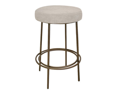 IFD  - Frida  - Wooden Frame & Metal Base, 30" Stool  - Gray/Gold  - IUP802-STL30-210 view 1