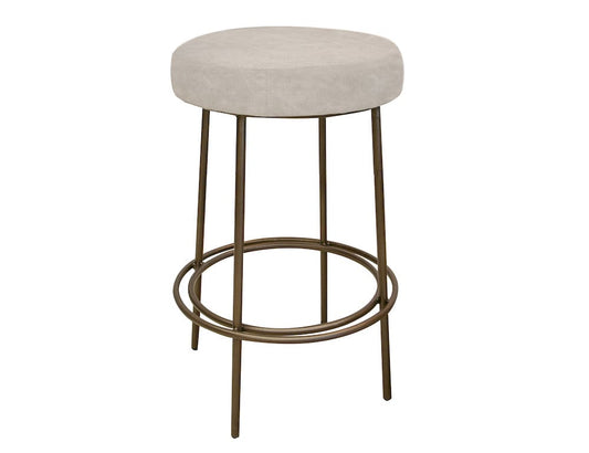IFD  - Frida  - Wooden Frame & Metal Base, 30" Stool  - Gray/Gold  - IUP802-STL30-210 view 1