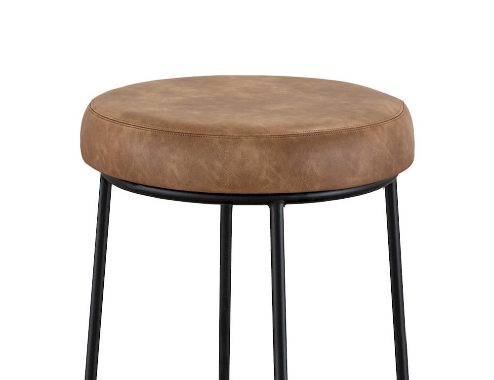 IFD  - Frida  - Wooden Frame & Metal Base, 30" Stool  - Orange/Black  - IUP802-STL30-202 view 3