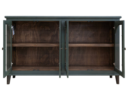 IFD - Genova - 4 Glass Doors Green Console - IFD3791CNSGN view 2
