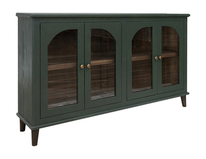IFD - Genova - 4 Glass Doors Green Console - IFD3791CNSGN view 3