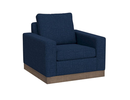 IFD  - Georgia  - Wooden Frame & Base, Armchair  - Blue  - IUP722-ACH-221 view 1
