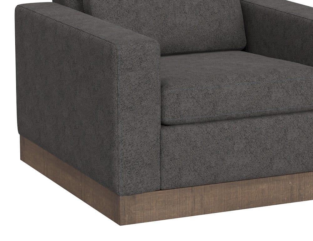 IFD  - Georgia  - Wooden Frame & Base, Armchair  - Gray  - IUP722-ACH-121 view 3