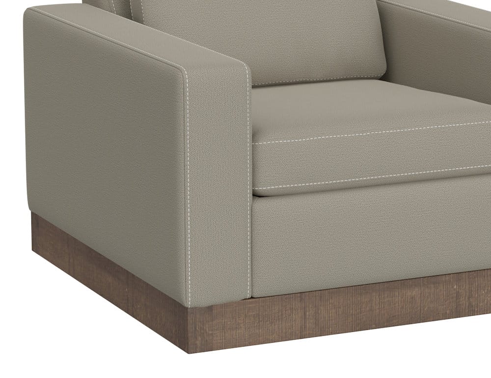 IFD  - Georgia  - Wooden Frame & Base, Armchair  - Gray  - IUP722-ACH-151 view 3