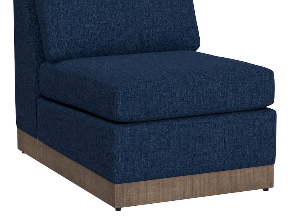 IFD  - Georgia  - Wooden Frame & Base, Armless Chair  - Blue  - IUP722-ALC-221 view 3