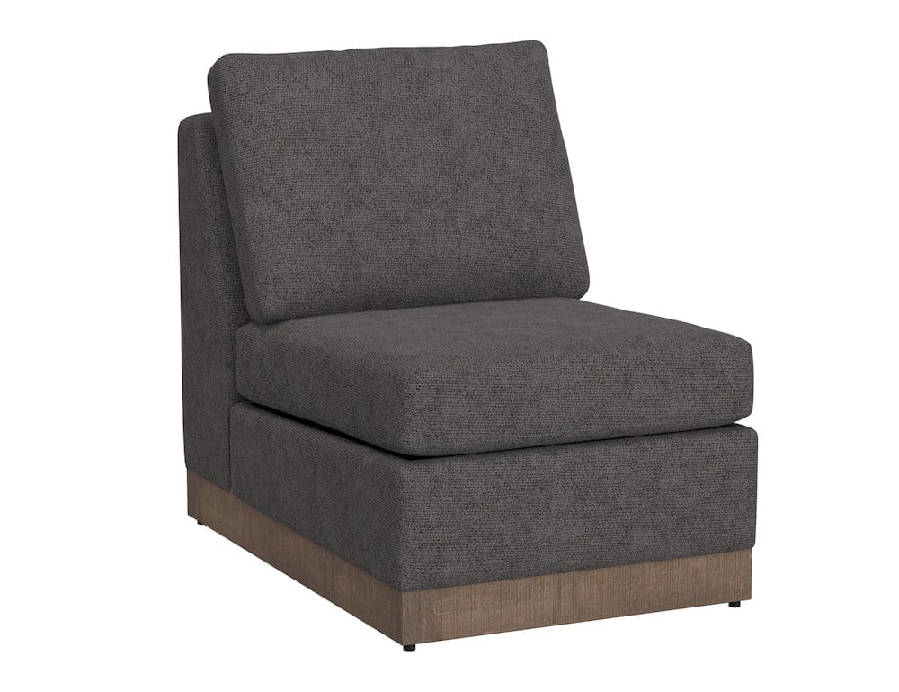 IFD  - Georgia  - Wooden Frame & Base, Armless Chair  - Gray  - IUP722-ALC-121 view 1