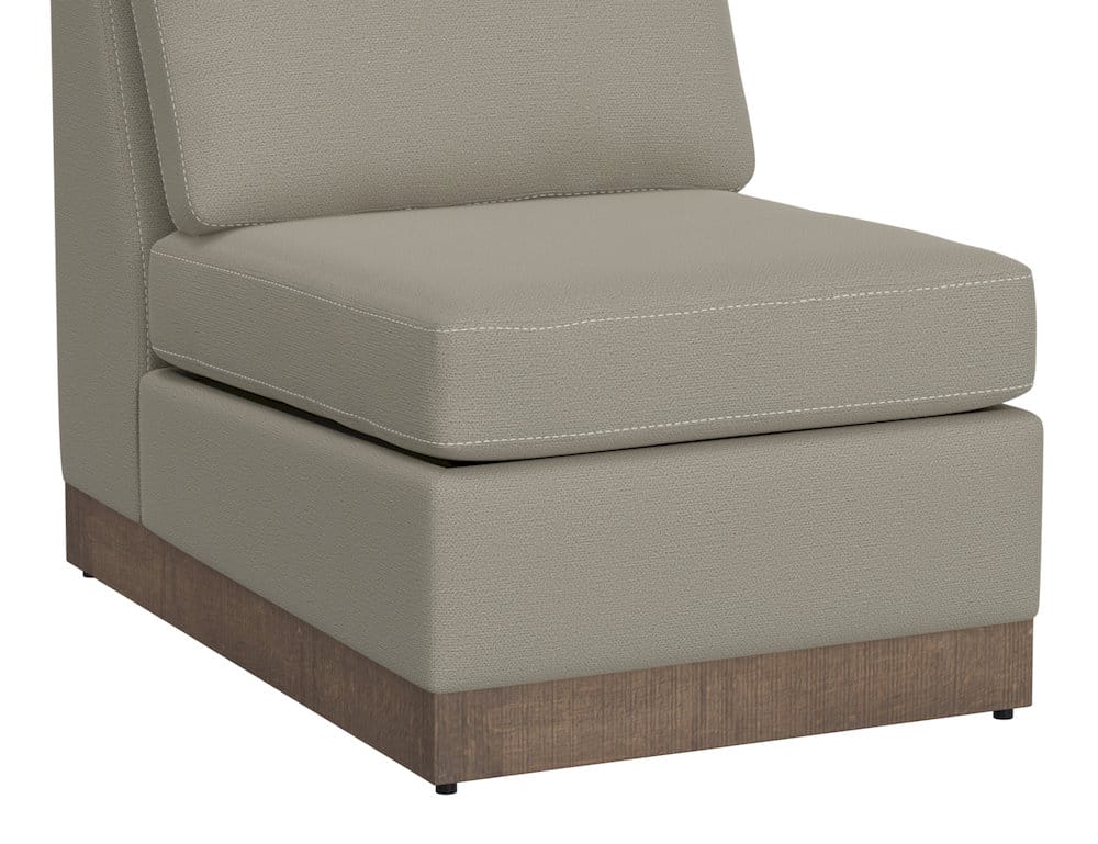 IFD  - Georgia  - Wooden Frame & Base, Armless Chair  - Gray  - IUP722-ALC-151 view 3
