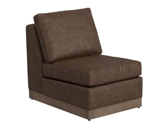 IFD - Georgia - Wooden Frame & Base, Armless Chair in Chocolate Brown - IUP722-ALC-212 view 1