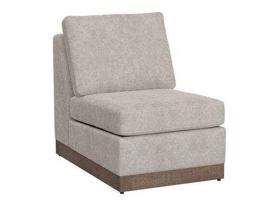 IFD - Georgia - Wooden Frame & Base, Armless Chair in Ivory - IUP722-ALC-210 view 1