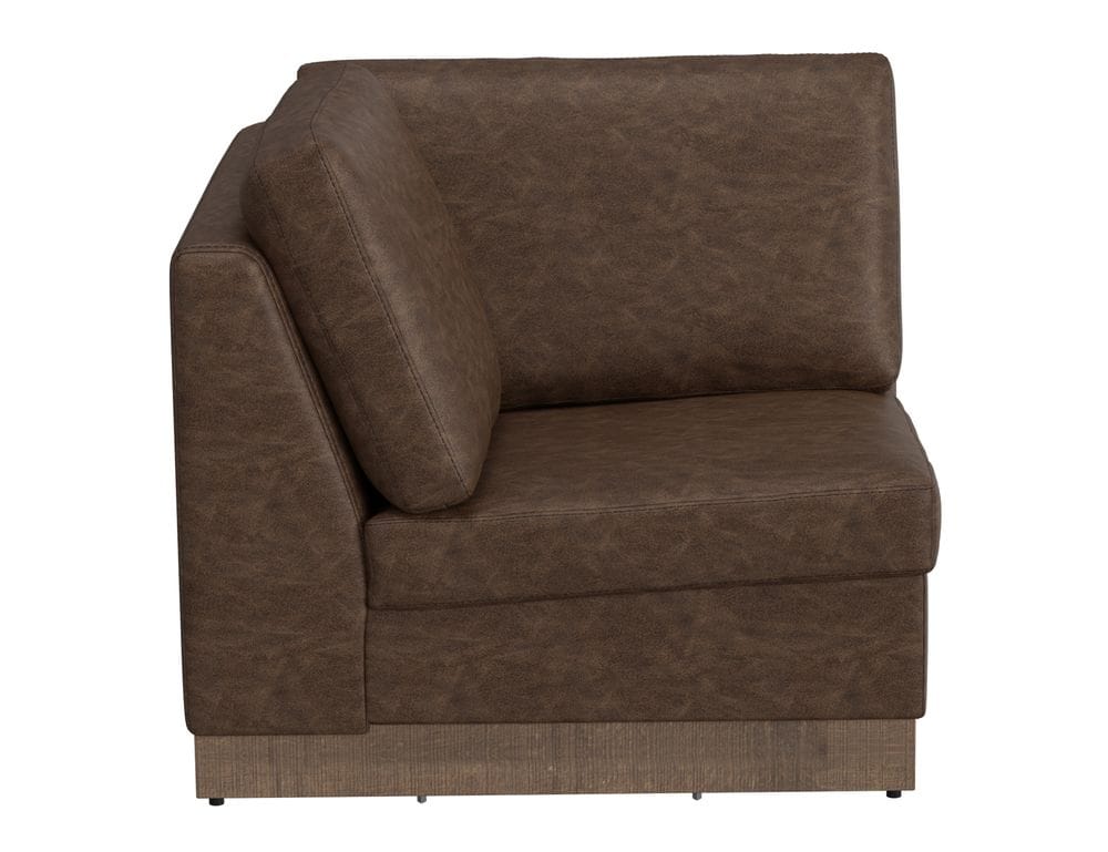 IFD - Georgia - Wooden Frame & Base, Corner Square Wedge in Chocolate Brown - IUP722-WDG-SQ-212 view 2