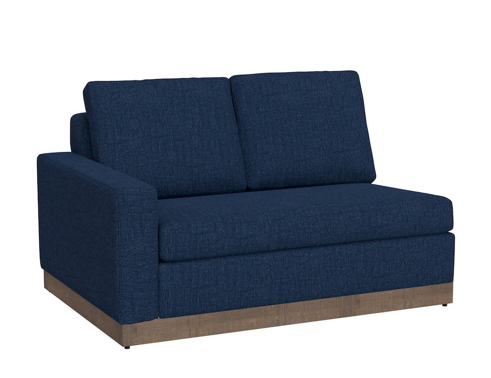 IFD  - Georgia  - Wooden Frame & Base, Sectional Left-Arm Loveseat  - Blue  - IUP722-LOV-LF-221 view 1