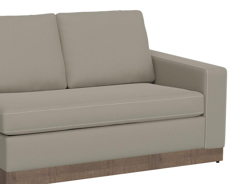 IFD  - Georgia  - Wooden Frame & Base, Sectional Right-Arm Loveseat  - Gray  - IUP722-LOV-RT-151 view 3