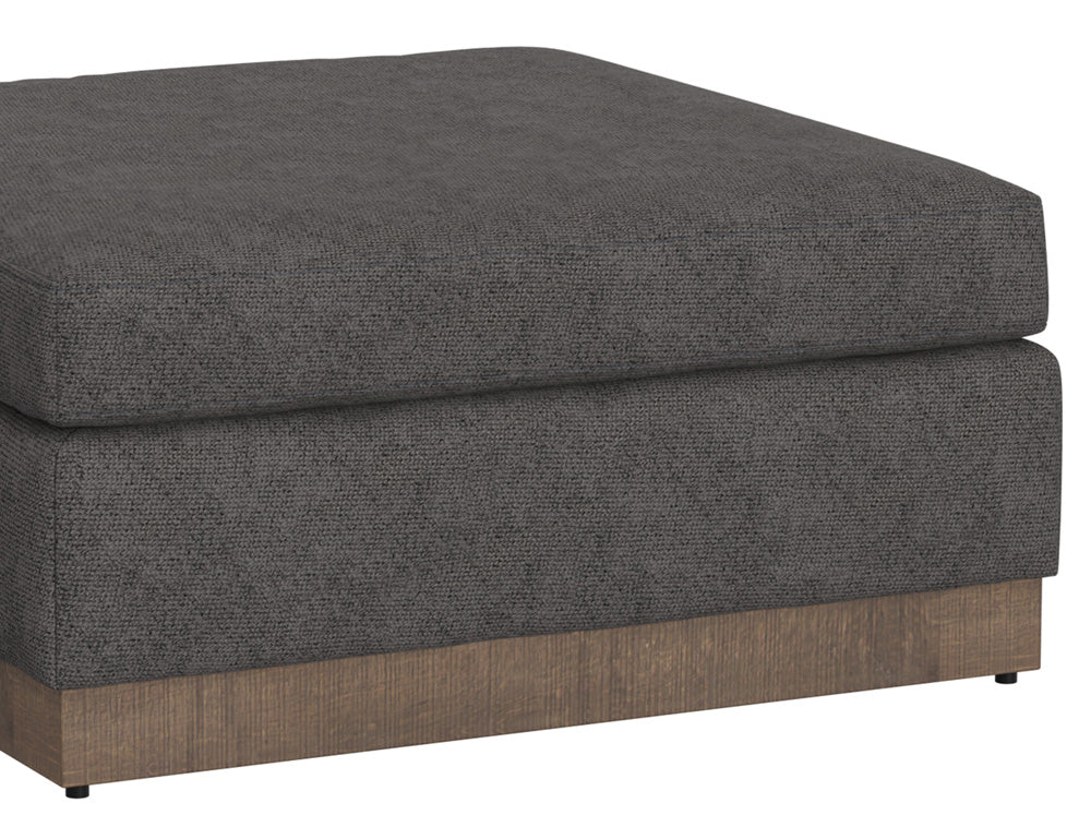 IFD - Georgia - Wooden Frame & Base, Upholstered Square Ottoman - IUP722-OTT-121 view 3