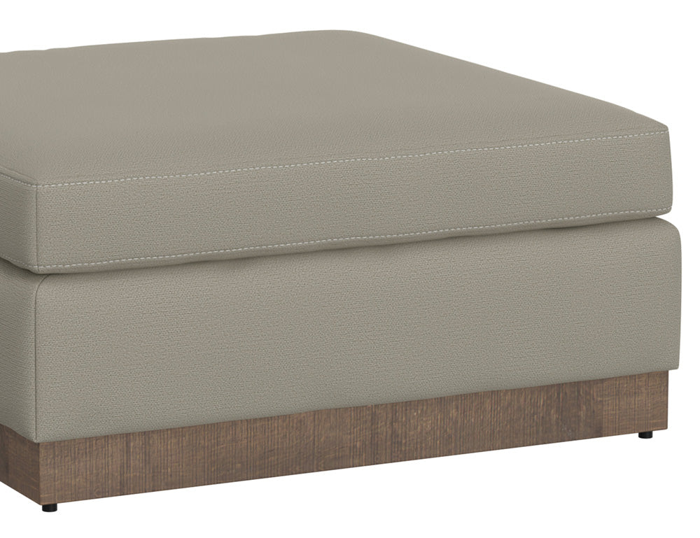 IFD - Georgia - Wooden Frame & Base, Upholstered Square Ottoman - IUP722-OTT-151 view 3
