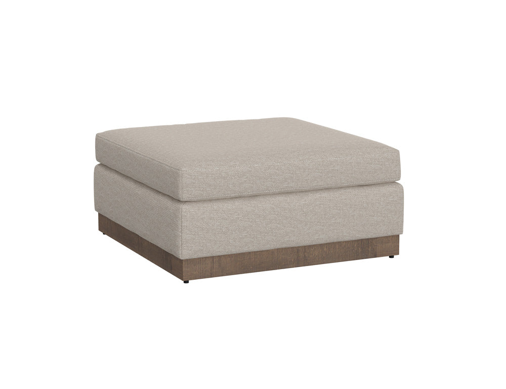 IFD - Georgia - Wooden Frame & Base, Upholstered Square Ottoman - IUP722-OTT-161 view 1