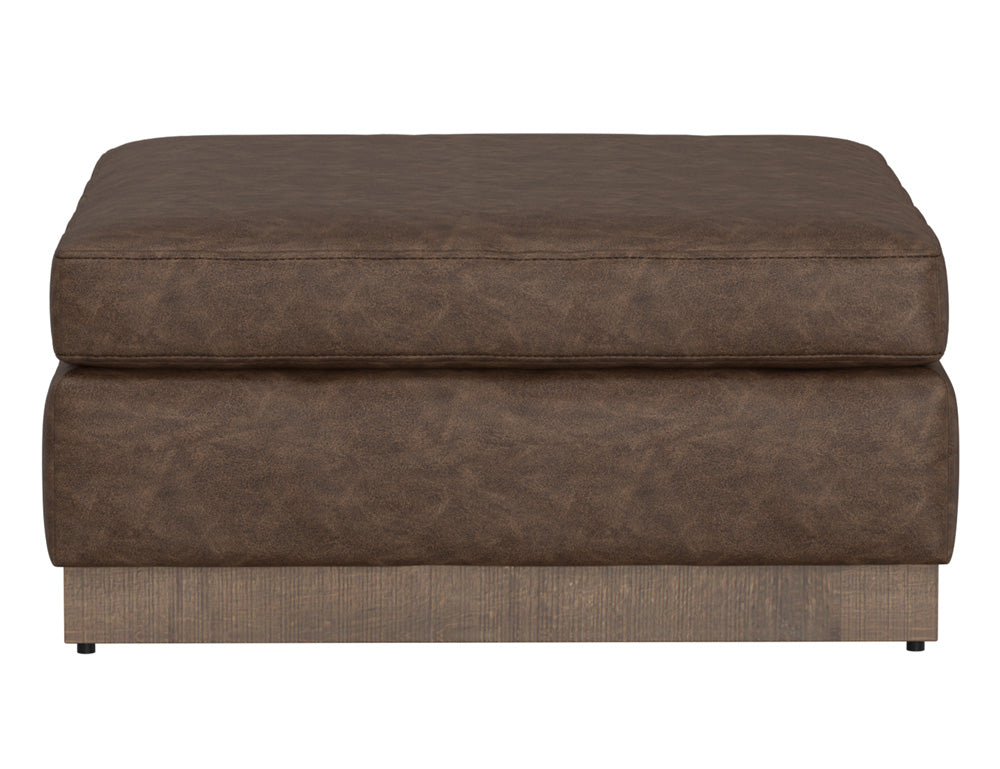 IFD - Georgia - Wooden Frame & Base, Upholstered Square Ottoman - IUP722-OTT-212 view 2
