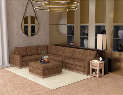 IFD - Georgia - Wooden Frame & Base, Upholstered Square Ottoman - IUP722-OTT-212 view 3