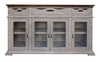 IFD - Gray Console 3 Drawers 4 Doors - IFD7001CNS veiw 1