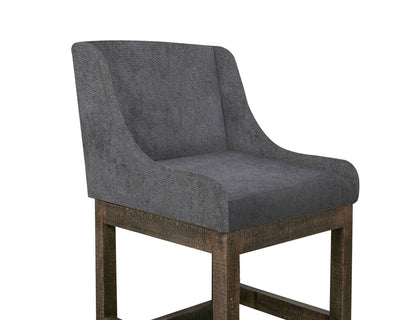 IFD - Gray - Wooden Frame & Base, 24in Upholstered Barstool - IUP700-BST24-121 view 3