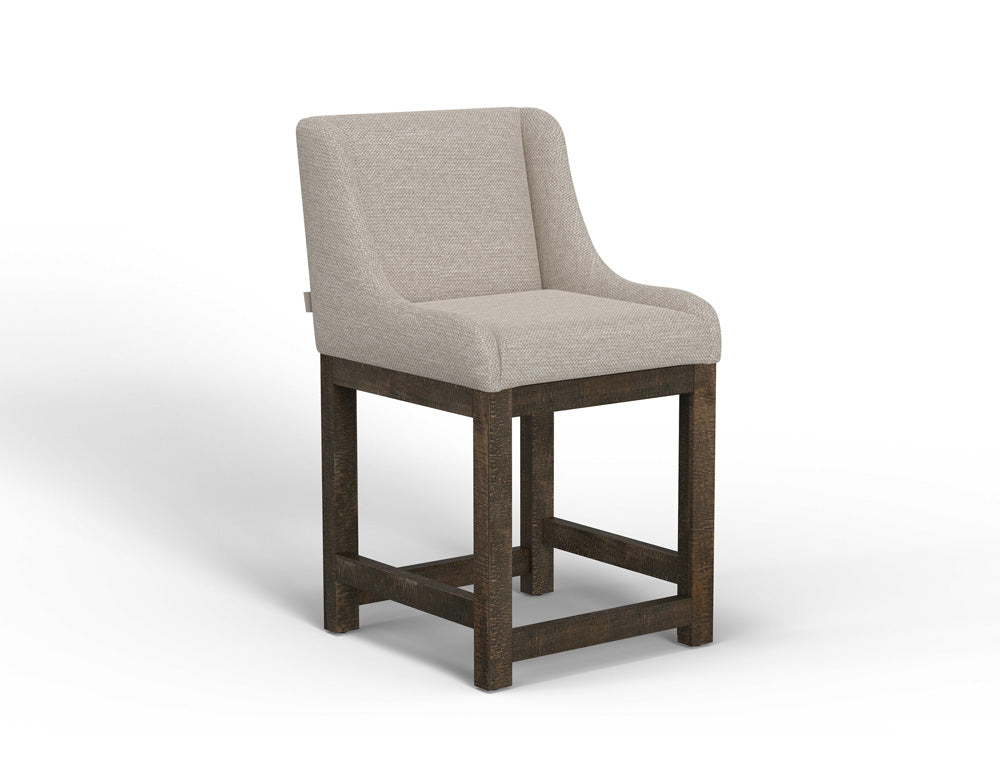 IFD - Gray - Wooden Frame & Base, 24in Upholstered Barstool - IUP700-BST24-161 view 1