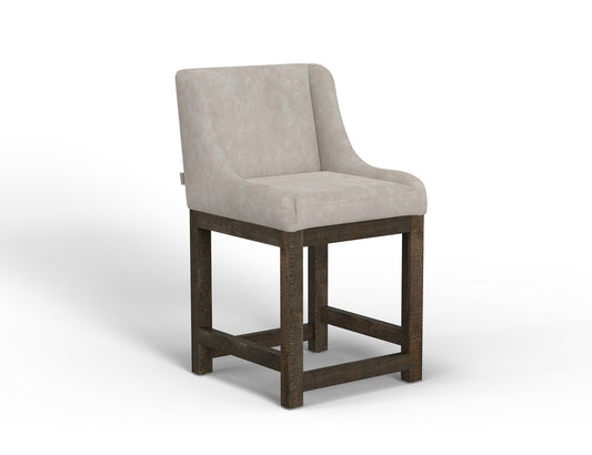 IFD - Gray - Wooden Frame & Base, 24in Upholstered Barstool - IUP700-BST24-210 view 1