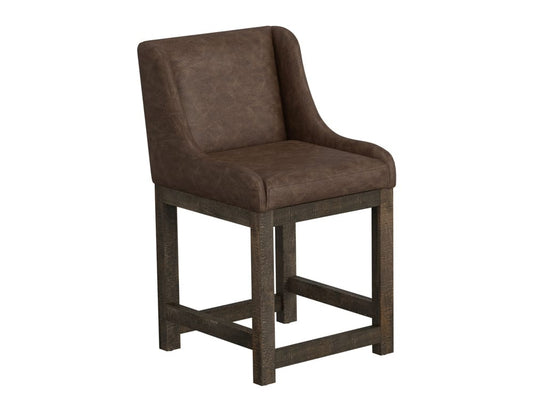 IFD - Gray - Wooden Frame & Base, 24in Upholstered Barstool - IUP700-BST24-212 view 1