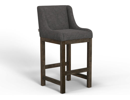 IFD - Gray - Wooden Frame & Base, 30in Upholstered Barstool - IUP700-BST30-121 view 1