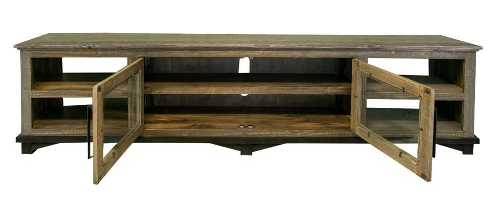 IFD - Loft Brown 2 Doors & Shelves, 93in TV Stand - IFD6441STN93 veiw 3